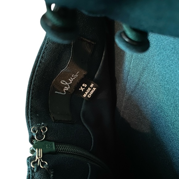 Lulus women’s emerald green jumpsuit open back details size XS formal wedding - Picture 5 of 8